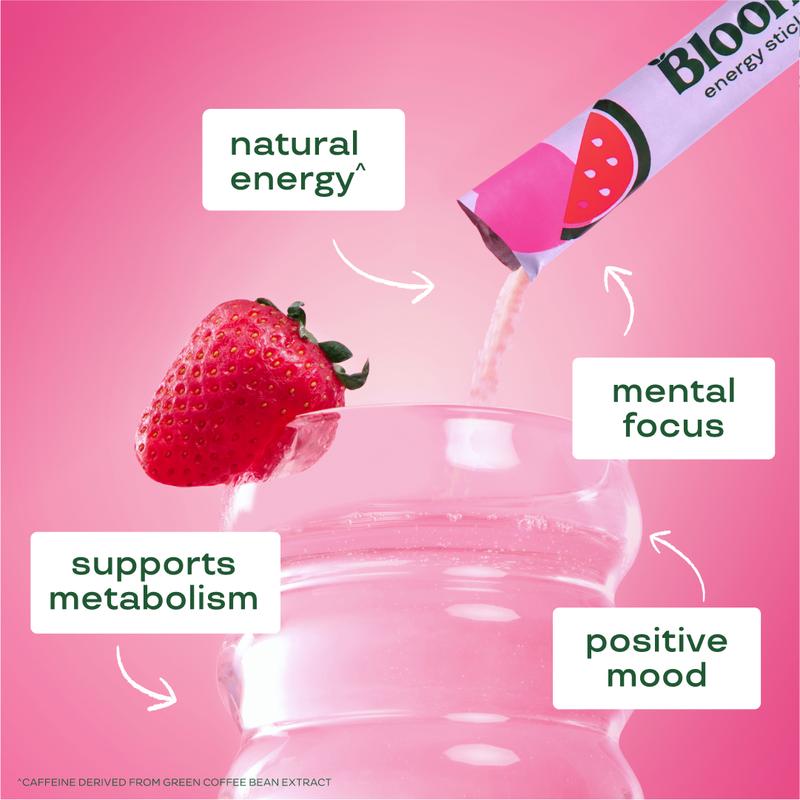 Bloom Nutrition Energy Sticks (10 Sticks) – Focus & Metabolism Support – Natural Caffeine & B VitaminsBrand: Bloom Nutrition
Ingredient Feature: No Aspartame, No Artificial Colors, Zero Sugar, Vegan, Gluten Free
Dangerous Goods or Hazardous Materials: None
Quantity Per Pack: 10
Volume: 10
Allergen Information: Gluten Free
Product Form: Powder
Manufacturer: Bloom Nutrition
Age Warning: No
Ingredients: Energy Blend
Region of Origin: USAML Clinic  for Wellness