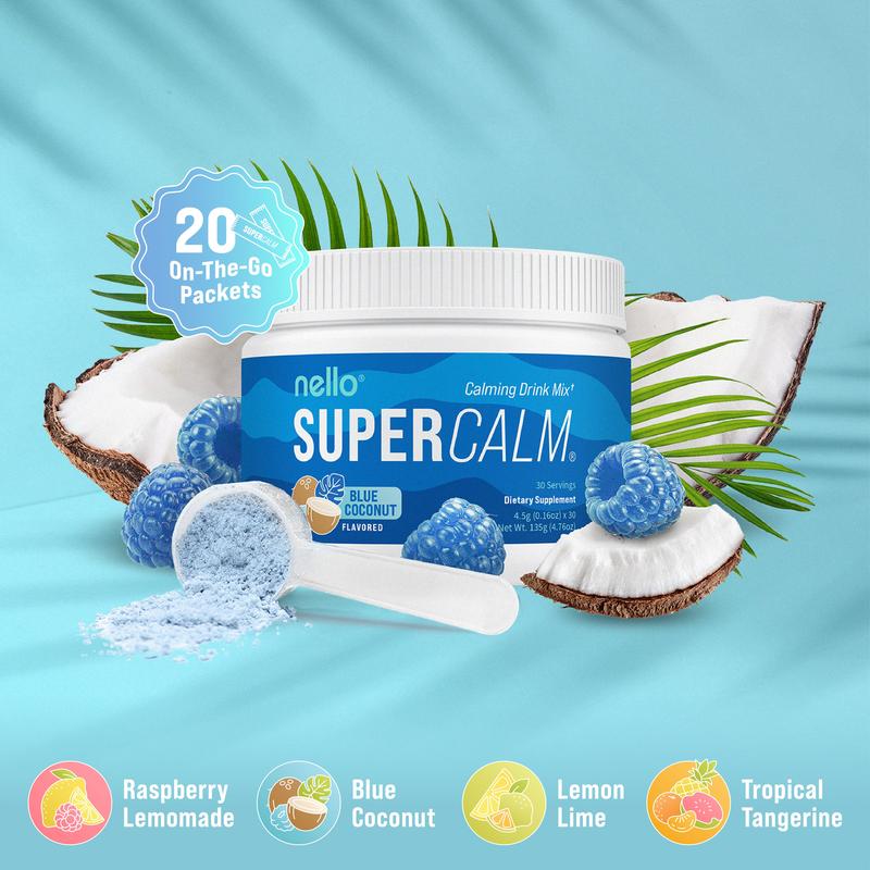 Nello Supercalm – Calming Drink Mix with KSM-66 Ashwagandha, Vitamin D3, Magnesium & L-Theanine – Supports Cortisol Balance, Mood & Sleep, Helps Manage Occasional Stress – Tub (30 Servings)Brand: Nello
Product Form: Powder
Manufacturer: Nello
Age Warning: No
Ingredients: Magnesium Glycinate
Region of Origin: USAML Clinic  for Wellness