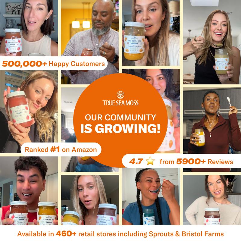 Sea Moss Lemonade Pack of 4 - Lemon, Mango, Berry, Pina Colada - Sea Moss Helps with Immune Support, Thyroid Support & Digestion SupportBrand: True Sea Moss
Ingredient Feature: Organic, Gluten Free, GMO Free, Vegan, Natural, Alcohol Free, Vitamin C, Vitamin E, Caffeine Free, Low Fat, Low Sugar
 Dietary Needs: Vegan, Gluten-free, Vegetarian
Dangerous Goods or Hazardous Materials: None
Age Group: All Ages
 Health Benefits: Immune, Detoxing, Energy, Multivitamin, Blood Pressure Control
Quantity Per Pack: 4
Volume: 12 oz
Pack Type: Multi-pack
Shelf Life: 12 Months
Product Form: Liquid
Manufacturer: TrueSeaMoss
Age Warning: No
Ingredients: Purified Water; Lemon Puree; Dried Sea Moss; Monk Fruit Juice Concentrate; Ascorbic Acid
Region of Origin: USAML Clinic  for Wellness