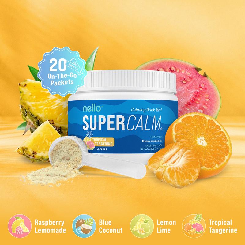 Nello Supercalm – Calming Drink Mix with KSM-66 Ashwagandha, Vitamin D3, Magnesium & L-Theanine – Supports Cortisol Balance, Mood & Sleep, Helps Manage Occasional Stress – Tub (30 Servings)Brand: Nello
Product Form: Powder
Manufacturer: Nello
Age Warning: No
Ingredients: Magnesium Glycinate
Region of Origin: USAML Clinic  for Wellness