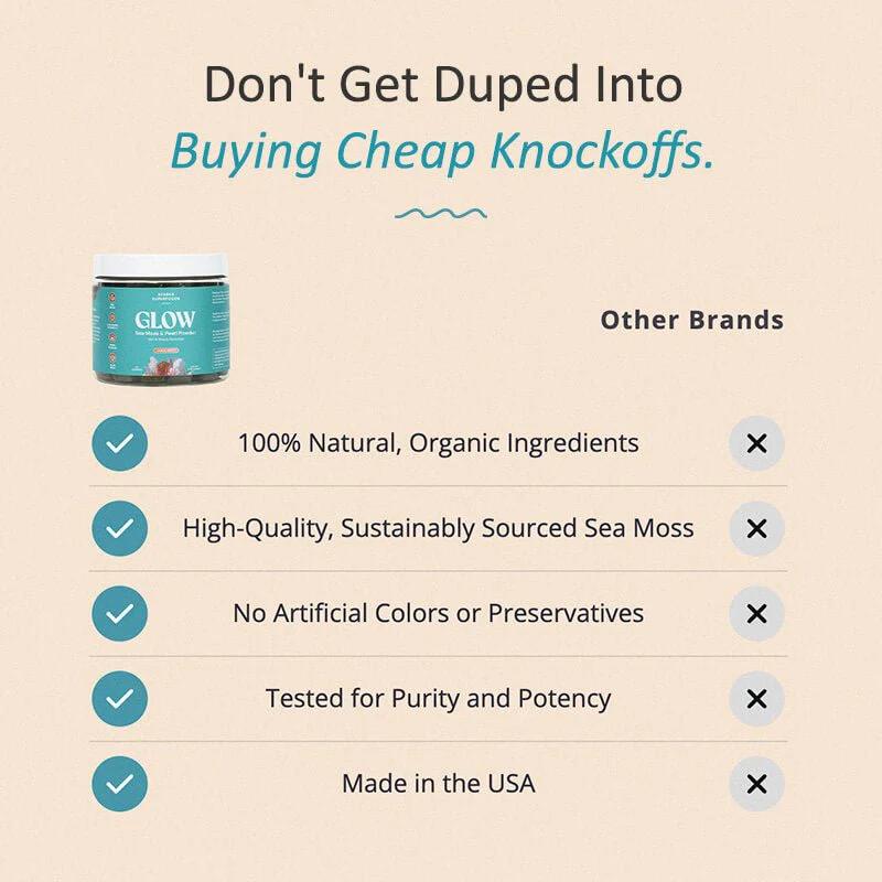 Sea Moss & Pearl Powder Glow Gummies - Supplement for Collagen & Skin - EdibleBrand: Akasha Superfoods  
 Ingredient Feature: Gluten Free, GMO Free, Soy Free, Dairy Free  
 Dangerous Goods or Hazardous Materials: None  
 Dietary Supplement Disclaimer: Yes  
 Quantity Per Pack: 60  
 Net Weight: 4oz  
 Shelf Life: 18 Months  
 Manufacturer: Akasha Superfoods  
 Age Warning: Yes  
 Ingredients: Organic Irish Sea Moss  
 Region of Origin: USAML Clinic  for Wellness