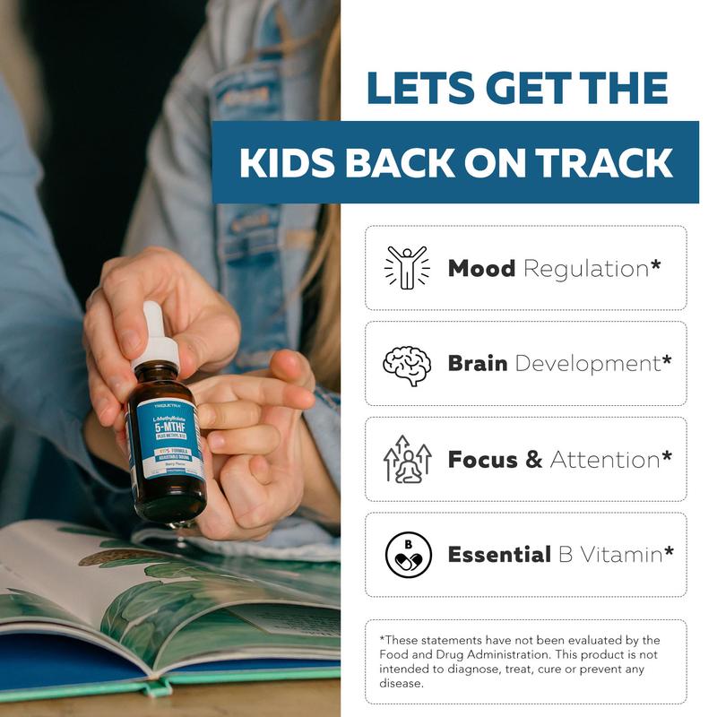 Triquetra Organic Kids Methylfolate + Methyl B12 Coenzyme - Organic Berry Flavor, Liquid Form 5-MTHF Form Adjustable Dosing; Supports Mood, Behavior, Cognition| Methy folate| 1-Methylfolate Healthcare FitnessBrand: Triquetra Health
Ingredient Feature: Organic, Gluten Free, GMO Free, Vegan, Sugar Free
Dietary Needs: Vegan, Gluten-free
Dangerous Goods or Hazardous Materials: None
Dietary Supplement Disclaimer: Yes
CA Prop 65: ReproChemicals: No
CA Prop 65: Carcinogens: No
Flavor: Berry
Age Group: Youth
Health Benefits: Brain Health, Heart Health
Recommended Age: 1+
Quantity Per Pack: 1
Volume: 1 fl oz
Pack Type: Single Item
Shelf Life: 24 Months
Product Form: Liquid
Manufacturer: Triquetra Health
Age Warning: No
Ingredients: Organic Vegetable Glycerin, Reverse Osmosis Water, Organic Berry Flavor (Organic Acacia Gum, Natural Flavors & Citric Acid)
Region of Origin: USAML Clinic  for Wellness