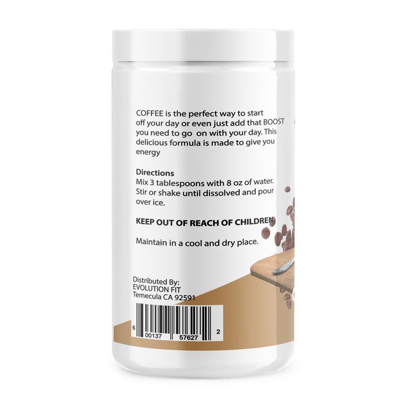 Evolution Coffee Cappuccino Flavor Beverage Creamy with L-Carnitine a Dietary Supplement ProductDietary Supplement Disclaimer: Yes  
 Manufacturer: Evolution  
 Age Warning: Yes  
 Ingredients: Freeze-dried coffee  
 Region of Origin: UnitedML Clinic  for Wellness