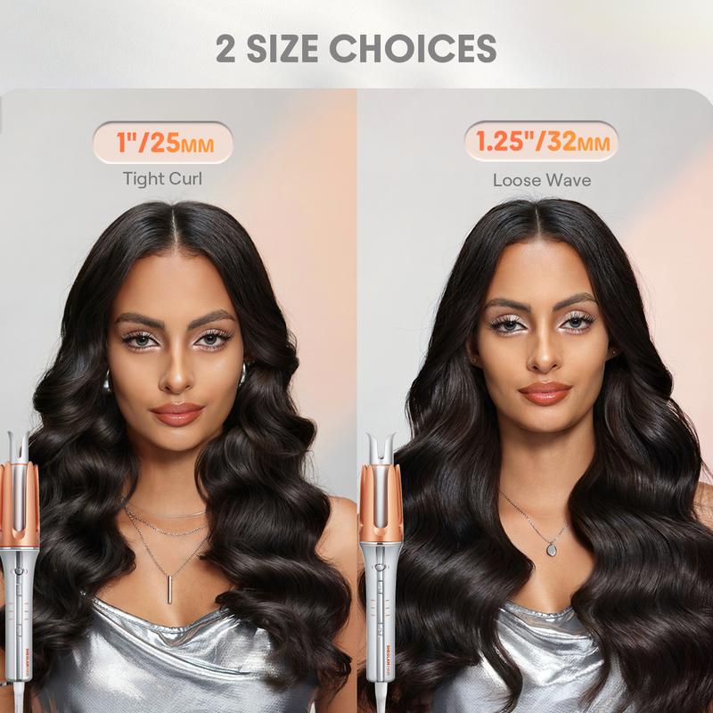 1/1.25 Inch SHEGLAM Hair Automatic Curling Iron with 3 Temperatures, 2-Way Rotation, Anti-Scald, Anti-Tangle, Automatic Shut-Off, Hair Styling Tool Swivel Cord Barrel Hair CurlerML Clinic  for Wellness