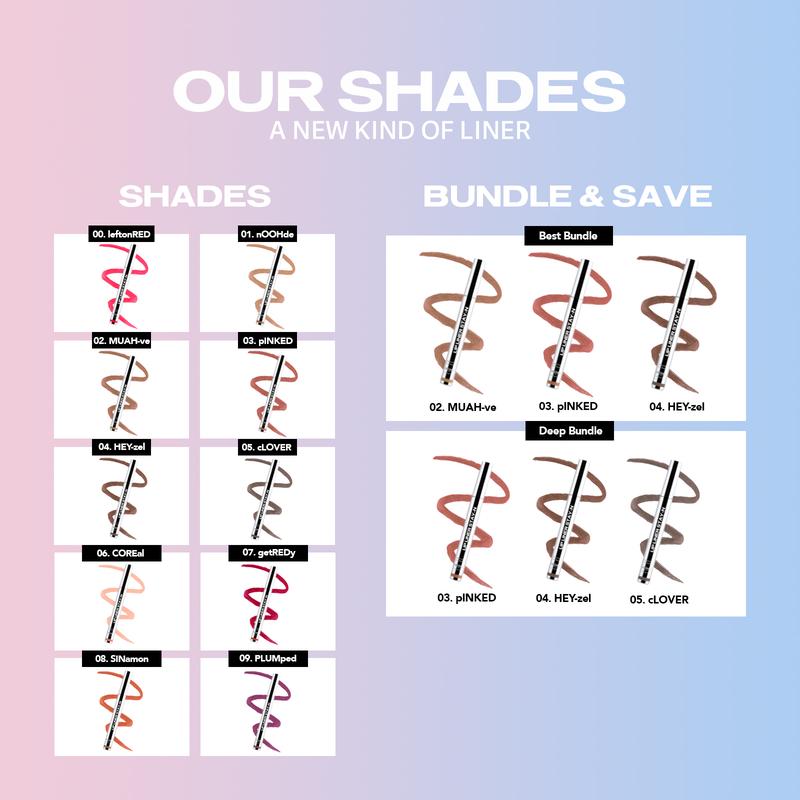 LIP LINER STAY-N - Peel-Off Lip Liner Stain - All Day & Night Lipliner with Hyaluronic Acid & Vitamin E - Long Lasting Formula - 0.12 fl oz / 3.5 mlML Clinic  for Wellness