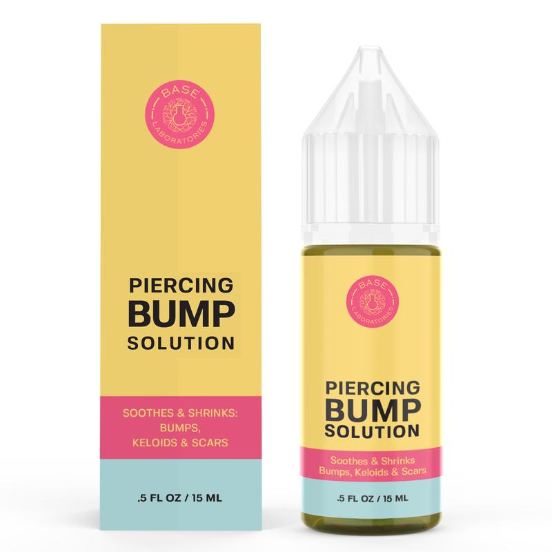Base Labs Piercing Bump Solution I Keloid Bump Removal - Soothing Essential Oil for Piercing Bumps, Keloids & Scars| Nose, Ears, Body - 15mlBrand: Base Laboratories
Environmental Feature: Non-Toxic
Dangerous Goods or Hazardous Materials: Yes
Aerosols: No
Flammable Liquid: No
Contains Batteries or Cells?: None
Container Type: Bottle
Benefits: Piercing Bump, Smoothing, Cleansing, Nourishing, Rejuvenate, Cruelty Free
Region of Origin: China
Benefits: Piercing Aftercare, Piercing Bump Removal, Promotes Healing of Fresh Piercing, Keloid Bump Removal
Shelf Life: 24 Months
Material Type Free: Alcohol Free
Item Name: Piercing Bump Solution
Product Form: Oil
Feature: Alcohol Free, Chemical Free
Quantity Per Pack: 1
Age Group: Adults
Skin Type: All Skin Types
Edition: Regular Edition
Pack Type: Single Item
Contains Alcohol or Aerosol: Contains Neither
Net Weight: 20g
Ingredients: grape seed, rosemary, lavender, turmeric, clove, rose
Manufacturer: Base LaboratoriesML Clinic  for Wellness