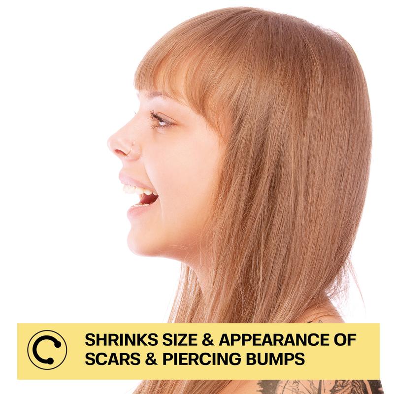 Base Labs Piercing Bump Solution I Keloid Bump Removal - Soothing Essential Oil for Piercing Bumps, Keloids & Scars| Nose, Ears, Body - 15mlBrand: Base Laboratories
Environmental Feature: Non-Toxic
Dangerous Goods or Hazardous Materials: Yes
Aerosols: No
Flammable Liquid: No
Contains Batteries or Cells?: None
Container Type: Bottle
Benefits: Piercing Bump, Smoothing, Cleansing, Nourishing, Rejuvenate, Cruelty Free
Region of Origin: China
Benefits: Piercing Aftercare, Piercing Bump Removal, Promotes Healing of Fresh Piercing, Keloid Bump Removal
Shelf Life: 24 Months
Material Type Free: Alcohol Free
Item Name: Piercing Bump Solution
Product Form: Oil
Feature: Alcohol Free, Chemical Free
Quantity Per Pack: 1
Age Group: Adults
Skin Type: All Skin Types
Edition: Regular Edition
Pack Type: Single Item
Contains Alcohol or Aerosol: Contains Neither
Net Weight: 20g
Ingredients: grape seed, rosemary, lavender, turmeric, clove, rose
Manufacturer: Base LaboratoriesML Clinic  for Wellness