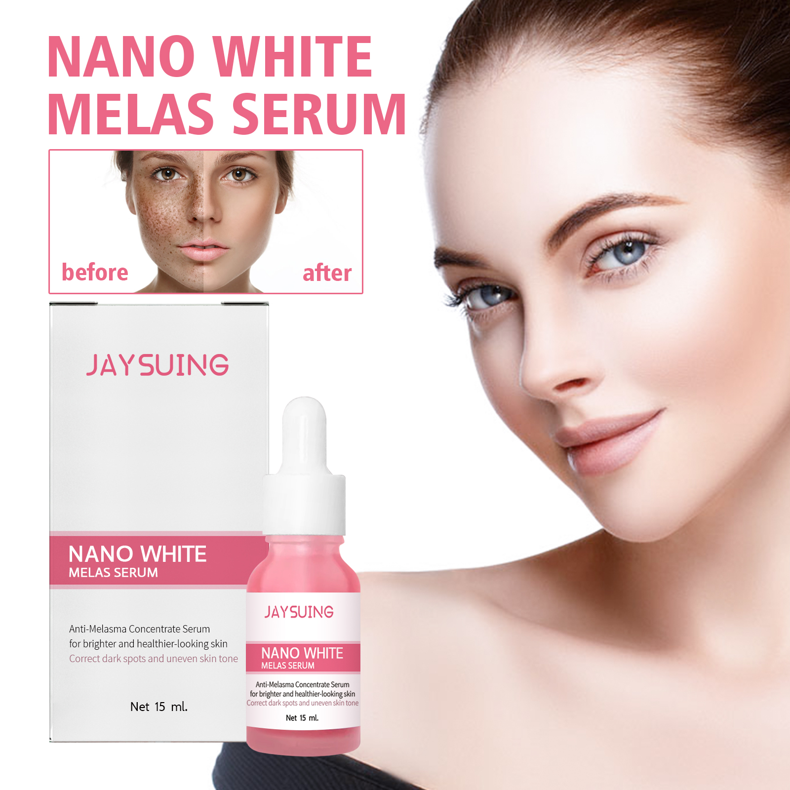 Jaysuing Lightening Spot Whitening Essence Moisturizing Dark Spot Removal Lightening Wrinkle Brightening Skin EssenceBrightening Skin EssenceBrightening Skin EssenceML Clinic  for Wellness