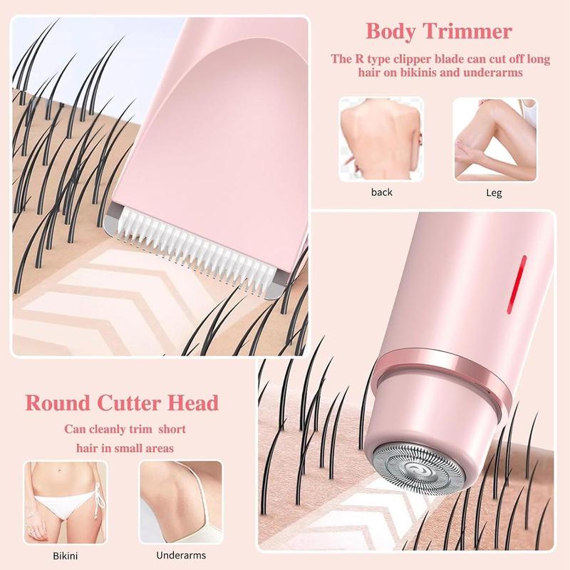 Bikini Trimmer for Women, Electric Shaver and Razor Rechargeable 2-in-1 Body and Facial Epilator, Dual Heads for Painless Trimming of Pubic Hair, Face, Underarms and Legs, Summer Giftikini Trimmer for Womenikini Trimmer for Womenikini Trimmer for WomenML Clinic  for Wellness