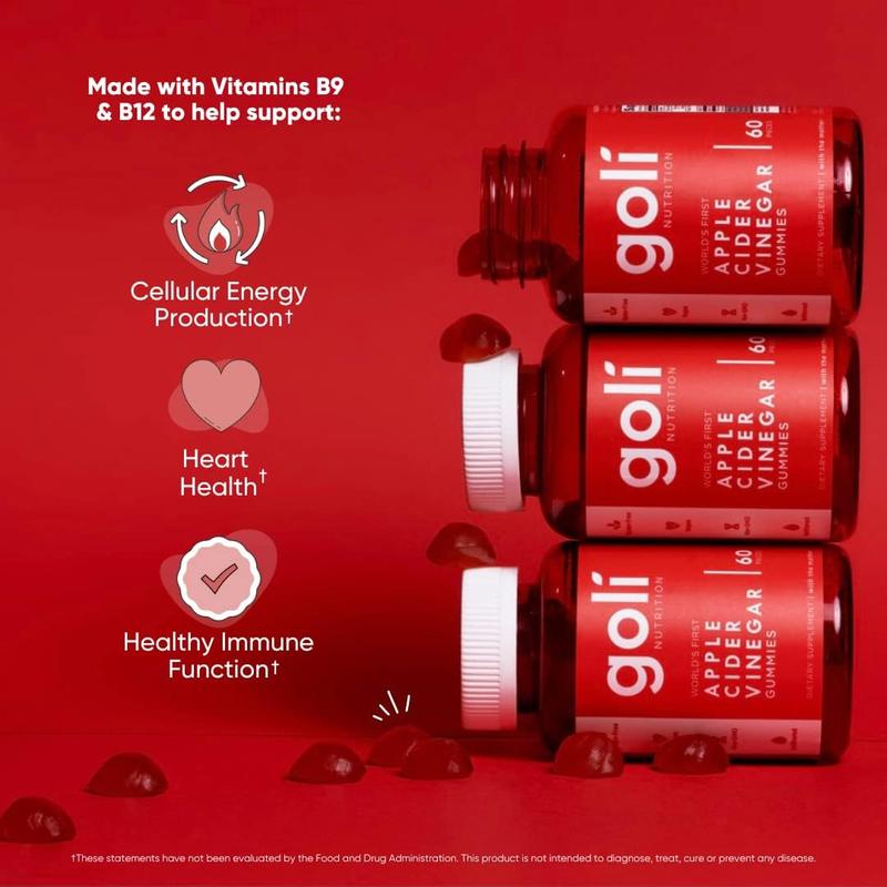 3 Bottles of Goli Best Seller Bundle: Ashwagandha KSM-66, Apple Cider Vinegar, Matcha Mind Supplement with Cognizin, Vitamins D2 and B12ognizin, Vitamins D2 and B12Brand: Goli  
 Ingredient Feature: GMO Free, Gluten Free, Vegan, Lactose Free, Dairy Free  
 Dietary Supplement Disclaimer: Yes  
  Health Benefits: Multivitamin, Brain Health, Heart Health, Energy, Metabolism  
 Pack Type: Multi-Pack  
 Shelf Life: 24 Months  
 Product Form: Chewable  
 Manufacturer: Goli Nutrition Inc  
 Age Warning: No  
 Ingredients: Vitamin D2, Vitamin B12  
 Region Of Origin: United Statesognizin, Vitamins D2 and B12ML Clinic  for Wellness