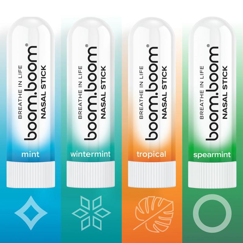 Boom Nasal Stick: Free Your Nose| Featured on Shark Tank| Powerful Essential Oils with Vapor Flow Technology| Breathe In LifeNasal StickBrand: BoomBoom Naturals
Flammable Liquid Volume In Ml: 0.51
Contains Batteries Or Cells?: None
Dangerous Goods or Hazardous Materials: No
Aerosols: No
Flammable Liquid: Yes
Region of Origin: USA
Net Weight: 20G
Age Group: Adults and children 12 and above
Shelf Life: 24 Months
Quantity Per Pack: 3 to 4 sticks per pack
Medical or Non-Medical Use: Non-Medical
Product Form: Vapor
Allergen Information: Do not use if allergic to any of its ingredients
Cautions/Warnings: Do not eat or use orally
Contains Alcohol Or Aerosol: Contains Neither
Pack Type: Multi-Pack
ingsredients: Menthol, Eucalyptus Oil, Peppermint Oil, Spearmint Oil, Lavender Oil, Lemon Peel Oil, Orange Peel Oil, Wintergreen Oil
Manufacturer: BoomBoom Naturals IncNasal StickML Clinic  for Wellness