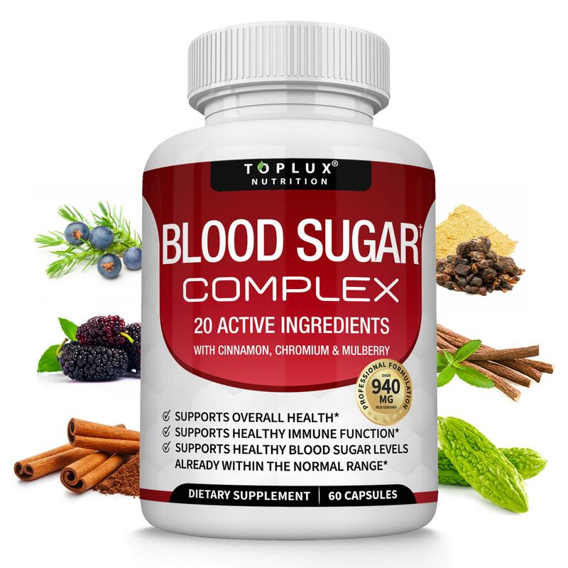 Blood Sugar Complex 20 Vitamins & Minerals Support Overall HealthBlood Sugar ComplexBlood Sugar ComplexML Clinic  for Wellness