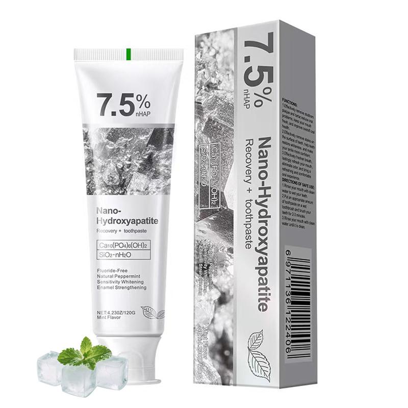 7.5% Hydroxyapatite Toothpaste - Gentle, effective formula with fresh mint flavor suitable for sensitive teethToothpasteNet Weight: 120
Allergen information: No.
Shelf life: 24 monthsToothpasteML Clinic  for Wellness
