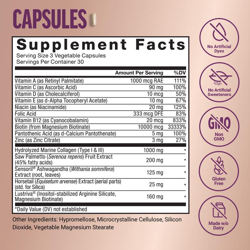 Force Factor Hair Growth Accelerator with Clinically Studied Lustriva to Promote Thicker, Stronger Hair, Biotin, Vitamin E & C, Mixed Berry, 60 Soft ChewsHair Growth AcceleratorBrand: Force Factor
Dangerous Goods or Hazardous Materials: No
Dietary Supplement Disclaimer: Yes
Manufacturer: Force Factor
Age Warning: Yes
Ingredients: Lustriva
Region Of Origin: United StatesHair Growth AcceleratorML Clinic  for Wellness