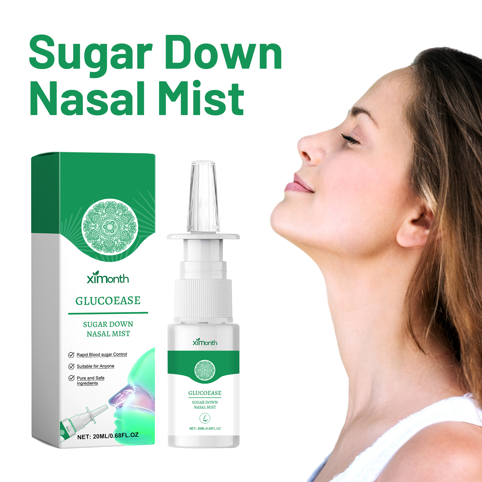1 Month Sugar Relief Nasal Spray Relieve Body Discomfort Dizziness Balance Sugar Nasal Congestion CareML Clinic  for Wellness