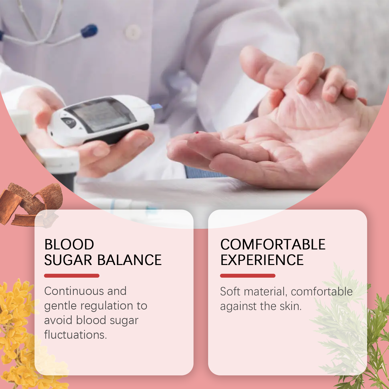 South Moon Body Care Patch Middle-aged and Elderly Sugar Comfort Care Patch Daily Body Care PatchNet content: 30 patches 
 
   Product name: Body care patch 
 
   Keywords: Body Care 
 
   Gross weight: 34g 
 
   Ingredients: Peppermint Oil, Angelica Root Oil, Osmanthus Oil 
 
   Packaging size: 8*7*2.5cm 
 
   Product Size: 7*6cm 
 
   Box size: 56*36*21.5cm 
 
   packing quantity: 237 pieces 
 
   Weight of one box: 8.808 kg 
 
   Shelf life: 3 years 
 
   Storage method: Please store in a cool and shaded placeML Clinic  for Wellness