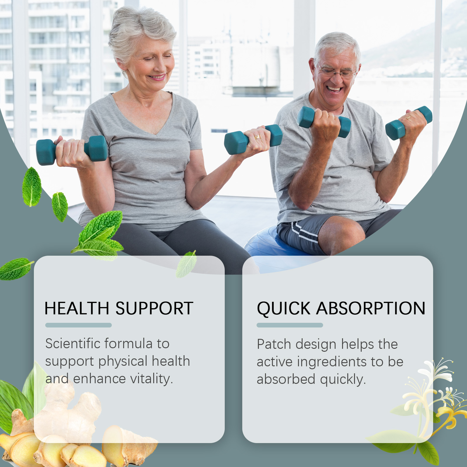 1 Month Body Care Patch Middle-aged and Elderly Body Relief Discomfort Gentle Maintenance Massage Body Care PatchNet content: 30 PIECES 
 
   Product name: Body care patch 
 
   Keywords: Body Care 
 
   Gross weight: 77.9g 
 
   Ingredients: Sage Leaf Extract, Cinnamon Bark Extract, Peppermint Leaf Extract 
 
   Packaging size: 12.5*9.5*3cm 
 
   Product size: 12*9cm 
 
   Box size: 56*36*21.5cm 
 
   Packing quantity: 60 pieces 
 
   Weight of one box: 5.43kg 
 
   Shelf life: 3 years 
 
   Storage method: Please store in a cool and shaded placeML Clinic  for Wellness