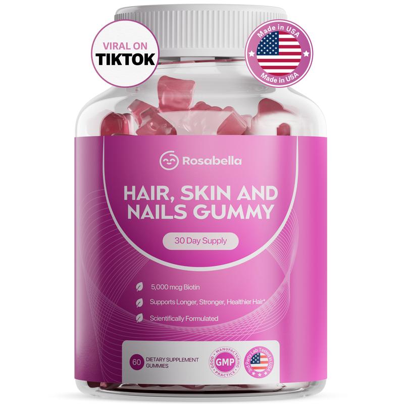 Rosabella Biotin Gummies (5000mg) for Hair, Skin & Nail GrowthML Clinic  for Wellness