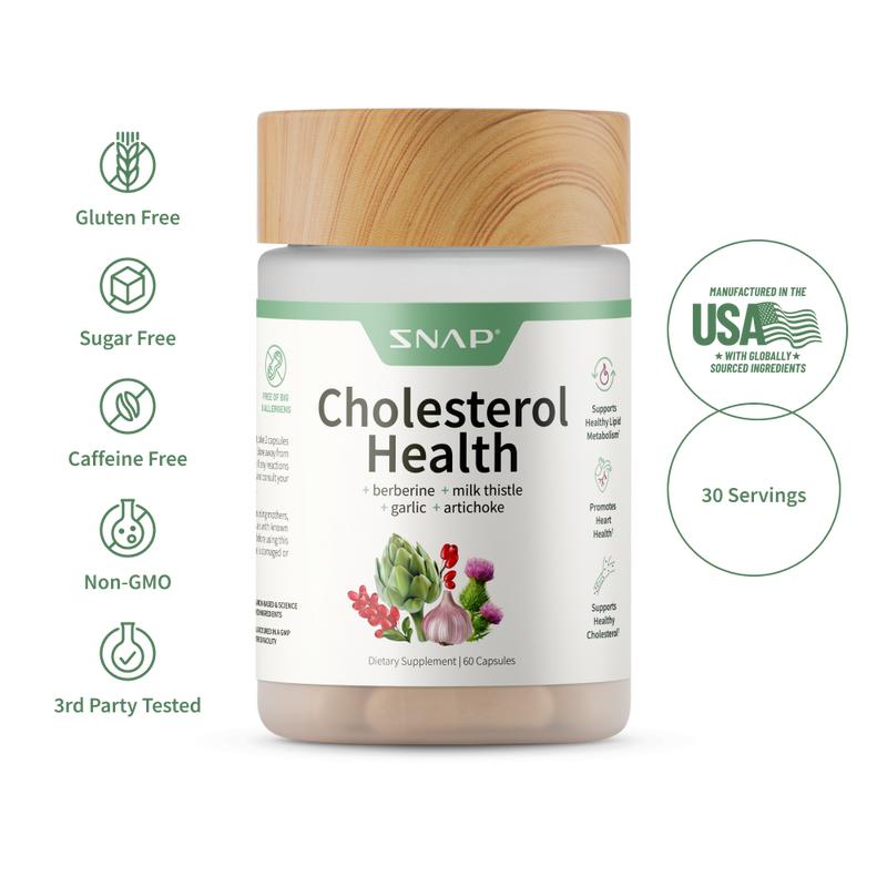 Snap Supplements - Cholesterol Health - Support Healthy Cholesterol Levels & Natural Heart Health - 3rd Party TestedML Clinic  for Wellness