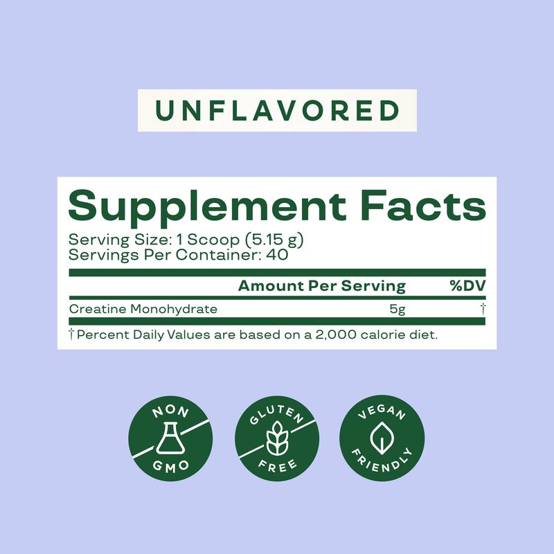 Bloom Nutrition Creatine Monohydrate Powder (40 Servings) - Supports Energy, Cognitive Health, Hydration & Post Workout Muscle RecoveryBrand: Bloom Nutrition
Ingredient Feature: GMO Free
Dangerous Goods or Hazardous Materials: None
 Health Benefits: Improve Strength, Fitness, Cognitive Health, Muscle Recovery, Brain Health, Energy
Quantity Per Pack: 1
Volume: 254g
Net Weight: 9oz
Pack Type: Single Item
Product Form: Powder
Manufacturer: Bloom Nutrition
Age Warning: No
Ingredients: Micronized creatine monohydrate
Region of Origin: USAML Clinic  for Wellness