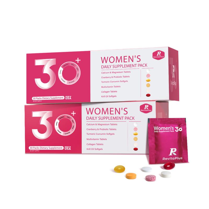 RevitaPlus Beautypack Women's Daily Supplement|  Multivitamin, Calcium, Magnesium, Cranberry, Probiotics, Turmeric, Collagen, Krill Oil| Skin, Hair, Anti-aging & Stress Support| 30-Day Wellness Pack Dietary CollagenDietary Supplement Disclaimer: Yes
Shelf Life: 24 Months
Manufacturer: FUNFINE INC
Age Warning: Yes
Ingredients: vitamins
Region of Origin: USAML Clinic  for Wellness
