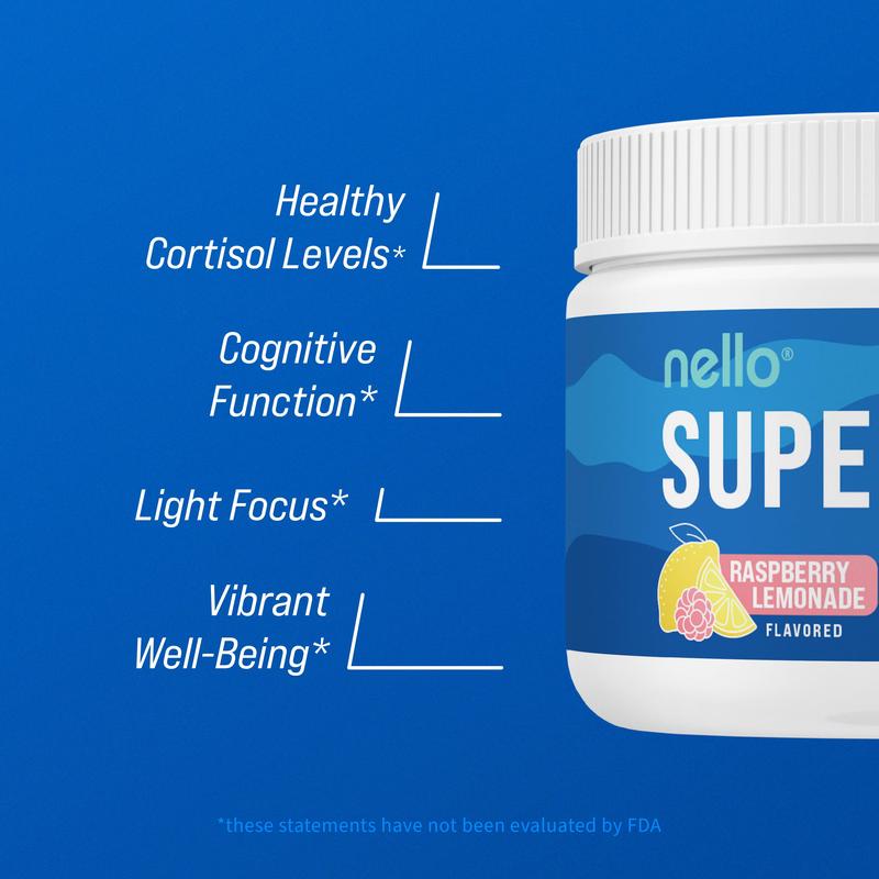 Nello Supercalm Tub (2-Pack)Brand: Nello 
 
 Product Form: Powder 
 
 Manufacturer: Nello 
 
 Age Warning: No 
 
 Ingredients: Magnesium Glycinate 
 
 Region of Origin: USAML Clinic  for Wellness