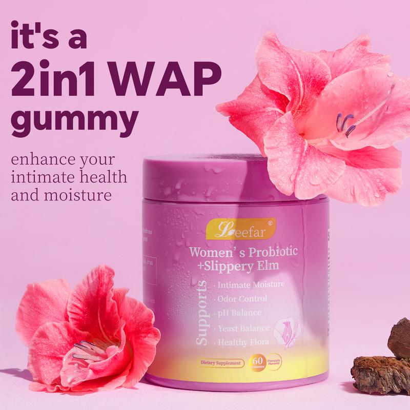 LEEFA Her Juicy Feminine Probiotics Gummies - All in One Solution with Slippery Elm and Prebiotics & Lactobacillus Probiotic Blend for Women's pH Balance and Dryness - Hawaiian Pineapple Gummies 60 Count Hawaiian Pineapple Women's ProbioticBrand: Leefar
Dietary Supplement Disclaimer: Yes
Manufacturer: YULAI Health Technology Co
Age Warning: Yes
Ingredients: Leefar Probiotic Blend, Slippery Elm, XOS Prebiotics
Region of Origin: USAML Clinic  for Wellness