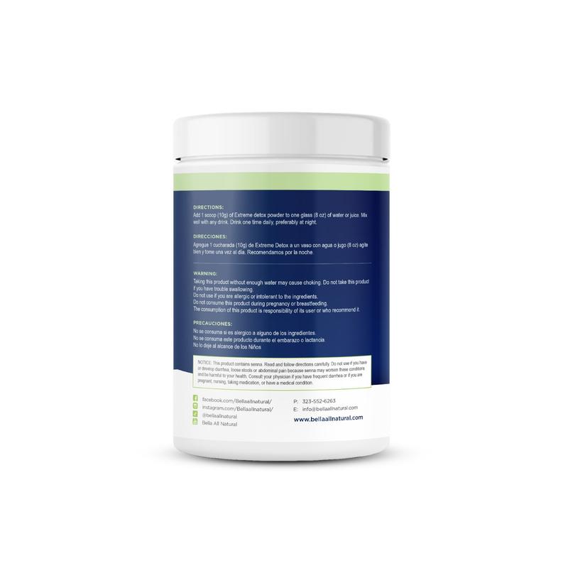 Bella All Natural - Colon Cleanse - 400 gramsBrand: BELLA ALL NATURAL
Dietary Supplement Disclaimer: Yes
Shelf Life: 24 Months
Product Form: Powder
Manufacturer: Bella All Natural
Age Warning: No
Ingredients: Papaya Leaf Powder
Region of Origin: USAML Clinic  for Wellness