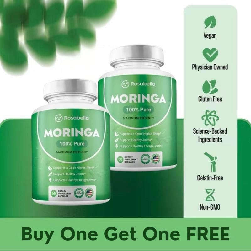 2 x Rosabella Moringa Capsules (800mg) for Immune Support, Gut Health & VitaminsML Clinic  for Wellness