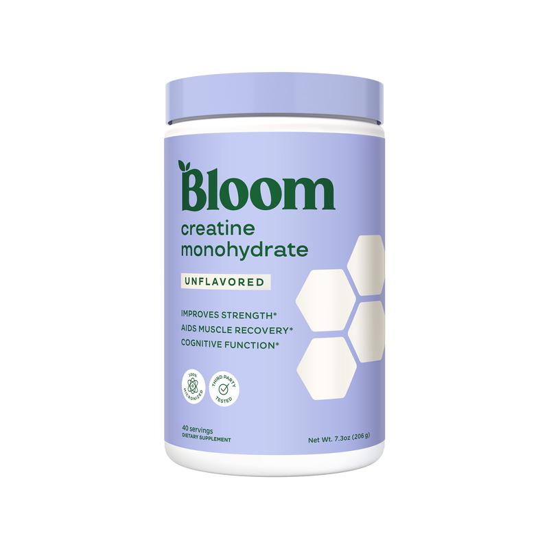 Bloom Nutrition Creatine Monohydrate Powder (40 Servings) - Supports Energy, Cognitive Health, Hydration & Post Workout Muscle RecoveryBrand: Bloom Nutrition
Ingredient Feature: GMO Free
Dangerous Goods or Hazardous Materials: None
 Health Benefits: Improve Strength, Fitness, Cognitive Health, Muscle Recovery, Brain Health, Energy
Quantity Per Pack: 1
Volume: 254g
Net Weight: 9oz
Pack Type: Single Item
Product Form: Powder
Manufacturer: Bloom Nutrition
Age Warning: No
Ingredients: Micronized creatine monohydrate
Region of Origin: USAML Clinic  for Wellness