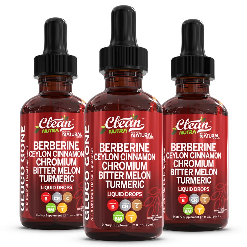 Organic Ceylon Cinnamon Berberine Liquid Drops Supplement with Bitter Melon Extract, Glucomannan, Gymnema, Chromium, Turmeric, Organic Panax GinsengBrand: Clean Nutra 
 
 Ingredient Feature: Dairy Free, Soy Free, Lactose Free, Sugar Free, Vegan, Organic, GMO Free, Gluten Free 
 
 Dietary Supplement Disclaimer: Yes 
 
 Health Benefits: Multivitamin, Energy 
 
 Shelf Life: 24 Months 
 
 Product Form: Liquid 
 
 Manufacturer: Clean Nutraceuticals 
 
 Age Warning: Yes 
 
 Ingredients: Turmeric, Glucomannan, Bitter Melon, Chromium, Ceylon Cinnamon, Berberine 
 
 Region of Origin: USAML Clinic  for Wellness