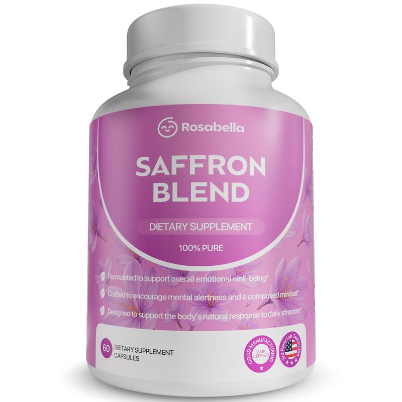 Rosabella Saffron Supplement [88mg] for Mental Clarity, Digestion, Positive Mood & Blue Light Eye Health - VeganDangerous Goods or Hazardous Materials: None
Primary Supplement Type: Herbs
Manufacturer: Rosabella
UPC:860012161775
Product Dimensions: 6x2x2
Product Ingredients: Saffron Extract
Quantity Per Pack: 1
Package Weight: 0.10
Unit Count: 1
Storage restrictions: None
Active Ingredient: Saffron Extract
Active Ingredient Strength: Saffron Extract (Crocus sativus) (flower)(stdto 0.3% safranal
Primary Dietary Ingredient amount per serving: 88 mg
Primary Dietary Ingredient: Saffron Extract
Flavor: none
Dangerous Goods Regulations: No
Contains Liquid Contents: None
Country of Origin: United States
Dietary Needs: Vegan
Ingredient Feature: No artificial flavor
Contains Allergen: Not Applicable
Temperature Sensitive: No
Age Range Description: Adults
Product Type: CapsulesML Clinic  for Wellness