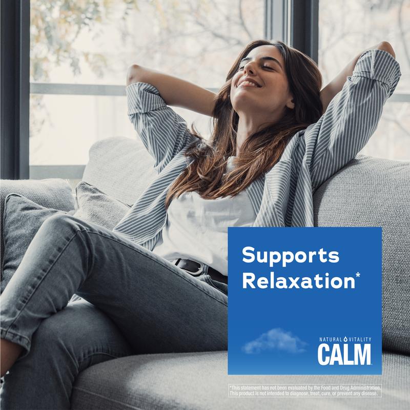 CALM Relaxing Drink Mix - Anti Stress Drink Mix - With Ionic Magnesium Citrate - Raspberry Lemon Flavor - 16 oz (453 g) - 113 ServingsBrand: NATURAL VITALITY 
 
 Ingredient Feature: Vegan, GMO Free, Gluten Free 
 
 Dangerous Goods or Hazardous Materials: None 
 
 Flavor: Raspberry-Lemon 
 
 Health Benefits: Mood Support 
 
 Product Form: Powder 
 
 Manufacturer: Natural Vitality 
 
 Age Warning: No 
 
 Ingredients: Magnesium 
 
 Region of Origin: USAML Clinic  for Wellness