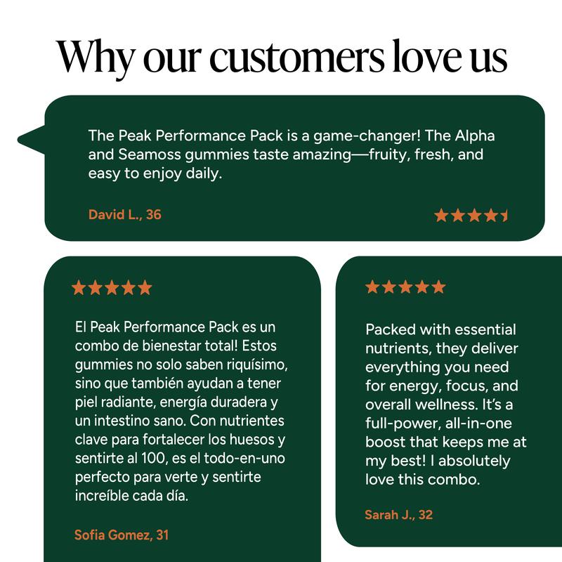 Root Labs 10-1 Alpha & Seamoss Combo| 100% Himalayan Shilajit Gummies| Sea Moss| KSM-66 Ashwagandha| Maca Root| Black Seed Oil| No Added Sugar| 60+60 Individually Wrapped SupplementsIngredient Feature: Lactose Free, Soy Free, Dairy Free, Gluten Free, GMO Free, Vegan
Dietary Supplement Disclaimer: Yes
Flavor: Tamarind + Mixed Berry
Age Group: All Ages
Recommended Age: 18+
Net Weight: 480g
Allergen Information: No common allergens
Pack Type: Multi-pack
Shelf Life: 18 Months
Product Form: Chewable
Manufacturer: Spectrum Lifesciences
Age Warning: Yes
Ingredients: Alpha + Seamoss
Region of Origin: IndiaML Clinic  for Wellness