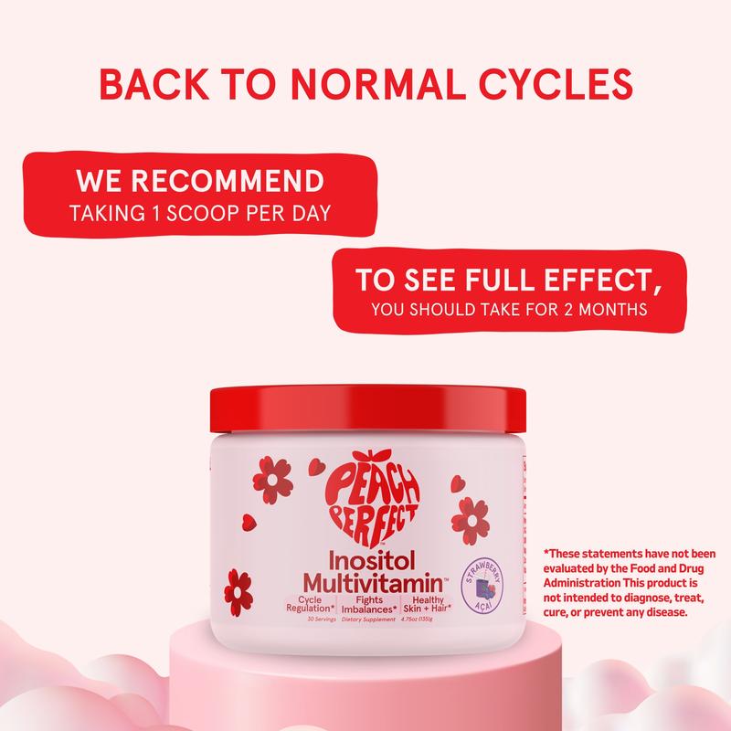 Peach Perfect Inositol Multivitamin - Peach Perfect Myo-Inositol, D-Chiro Inositol, Omega 3 Fitness HealthcareBrand: PEACH PERFECT
Ingredient Feature: GMO Free
 Health Benefits: Facial Hair Reduction, Acne Support, Cycle Regulation, Energy
Manufacturer: Peach Perfect
Age Warning: No
Ingredients: Omega 3, D-Chiro Inositol, Myo-inositol, Inositol
Region of Origin: USAML Clinic  for Wellness