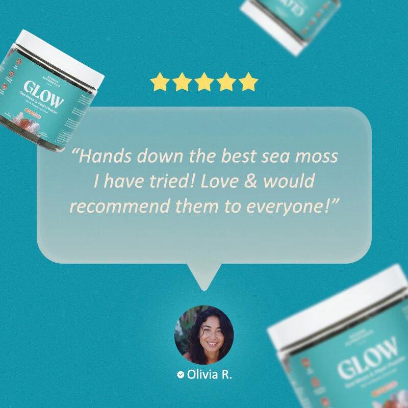 Sea Moss & Pearl Powder Glow Gummies - Supplement for Collagen & Skin - EdibleBrand: Akasha Superfoods 
 
 Ingredient Feature: Gluten Free, GMO Free, Soy Free, Dairy Free 
 
 Dangerous Goods or Hazardous Materials: None 
 
 Dietary Supplement Disclaimer: Yes 
 
 Quantity Per Pack: 60 
 
 Net Weight: 4oz 
 
 Shelf Life: 18 Months 
 
 Manufacturer: Akasha Superfoods 
 
 Age Warning: Yes 
 
 Ingredients: Organic Irish Sea Moss 
 
 Region of Origin: USAML Clinic  for Wellness