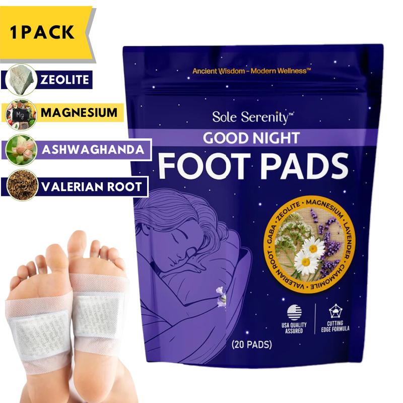 Sole Serenity Detox Foot Pads – Zeolite & Ashwagandha| Good Night, Cleansing, Stress Relief, Pain Relief Variants with Magnesium Glycinate, GABA, Valerian Root & LavenderBrand: LURE ESSENTIALS
Contains Batteries or Cells?: None
Dangerous Goods or Hazardous Materials: None
Aerosols: No
Flammable Liquid: No
Benefits: rejuvenate
Mask Type: Powder, Peel-off, Sheet
Feature: Cruelty-free, Travel Size
 Skin Type: All, Combination, Dry, Normal, Oily
Quantity Per Pack: 20
 Material Type Free: Paraben Free, Dye Free, Alcohol Free, Preservative Free, Silicone Free
Age Group: Adults
Contains Alcohol or Aerosol: Contains Neither
Pack Type: Multi-pack
Shelf Life: 24 Months
Product Form: Powdered Sheet
Region of Origin: China
Net Weight: 5.3 oz
Manufacturer: Lure Essentials
 Ingredients: Bamboo vinegar, wood vinegar, zeolite, lavender, lemon balm, valerian root, hops, magnesium glycinate, GABA, tourmaline, vitamin C, chamomile, ashwagandha, passion flower, L-theanineML Clinic  for Wellness