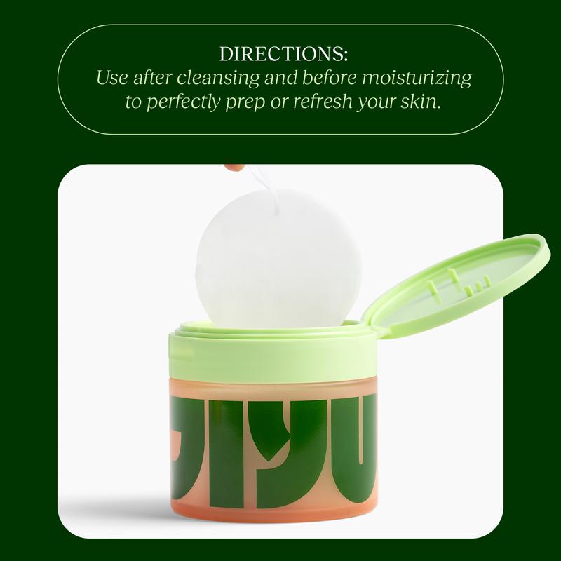 Jiyu Korean Skincare Anti-Aging, Dark Spot & Wrinkle Minimizing Toner Pads with Snail Mucin, Centella Asiatica, Niacinamide, Peptide Complex - 100 CountDangerous Goods or Hazardous Materials: None 
 
 Aerosols: No 
 
 Flammable Liquid: No 
 
 Contains Batteries or Cells?: None 
 
 Benefits: Hydrating, Antioxidant, Anti-Age 
 
 Age Group: Adults 
 
 Shelf Life: 24 Months 
 
 Scent: Eucalyptus, Cucumber 
 
 Material Type Free: Phthalate Free, Sulfate Free, Paraben Free 
 
 Product Form: Pads 
 
 Gender: Unisex 
 
 Features: Phthalate Free, Paraben Free, Sulfate-free, Hypoallergenic 
 
 Benefits: Anti-aging, Even Out Skin Tone & Texture, Firming/Lifting, Revitalizing, Replenishing, Rejuvenating, Hydration 
 
 Quantity Per Pack: 1 
 
 Skin Type: Normal, Combination 
 
 Edition: Regular Edition 
 
 Pack Type: Single Item 
 
 Contains Alcohol or Aerosol: Contains Neither 
 
 Allergen Information: Hypoallergenic 
 
 Region of Origin: Korea 
 
 Net Weight: 4oz 
 
 Ingredients: Water (Aqua), Niacinamide, Polysorbate 20, Propanediol, Sodium Hyaluronate,Maltobionic Acid, Trisodium, Ethylenediamine Disuccinate, Alpha-Arbutin, Butylene Glycol, Centella Asiatica Extract,Madecassoside,Asiaticoside,Dipotassium Glycyrrhizate, Allantoin, Palmitoyl Tripeptide-1, Acetyl Hexapeptide-8, Palmitoyl Tetrapeptide-7,3-O-Ethyl Ascorbic Acid Acid, Lecithin, Acetyl Glutamine, sh-Oligopeptide-1, sh-Oligopeptide-2, sh-Polypeptide-1, sh-Polypeptide-9, sh-Polypeptide-11, Bacillus/folic acid ferment filtered Extract, Snail secretion Filtrate, Betaine, Licorice Root Glabra Licorice root Extract, Caprylic/Capric Triglyceride, Menthyl Decyl Lactate Glucoside, Lauryl, Glucoside, Cucumber Extract, Eucalyptus Globulus  Oil, Hydroxyacetophenone, Phenoxyethanol, Ethylhexylglycerin 
 
 Manufacturer: JiYuML Clinic  for Wellness