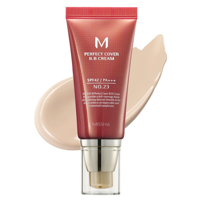 [MISSHA Official] M Perfect Cover BB Cream SPF 42 PA+++ (50ml)Brand: Missha 
 
 Contains Batteries or Cells?: None 
 
 Dangerous Goods or Hazardous Materials: None 
 
 Aerosols: No 
 
 Flammable Liquid: No 
 
 Region of Origin: South Korea 
 
 Ingredients: Water (Aqua), Cyclopentasiloxane, Ethylhexyl Methoxycinnamate, Zinc Oxide, Propylene Glycol, Titanium Dioxide, Caprylic/Capric Triglyceride, PEG-10 Dimethicone, Glycerin, Cetyl PEG/PPG-10/1 Dimethicone, Arbutin, Mineral Oil, Polyethylene, Talc, Phenyl Trimethicone, Beeswax (Wax Alba, Iron Oxides (CI) 77492),Sodium Chloride, Iron Oxides (CI) 77491), Iron Oxides (CI) 77499), Methylparaben, Dimethicone, Propylparaben, Pink Canine fruit Oil, Squalane, Macadamia ternifolia seed Oil, Simmondsia Chinensis (Jojoba) seed Oil, Cyclotetrasiloxane, Disodium EDTA, Adenosine, Algae Extract, Rosemary Officinalis (Rosemary) leaf Extract, Chamomile Recutita (Matricaria) flower Extract, Ceramide NP, Butylene Glycol, Beech Sylvatica bud Extract, Hydrolyzed collagen, Caprylyl Glycol, Benzyl Alcohol, 1,2-Hexanediol, Caprylhydroxamic Acid, Tocopherol, Benzoylic Acid, Sodium  Hyaluronate, Phenoxyethanol, Tropolone, Fragrance (Perfume), Butylphenyl Methylpropional, Benzyl Salicylate, Hydroxycitronellal, Alpha-Isomethyl Ionone, Hexyl Cinnamal, Linalool, Citronellol, Limonene 
 
 Manufacturer: Able C&C Co 
 
 Volume: 50mlML Clinic  for Wellness