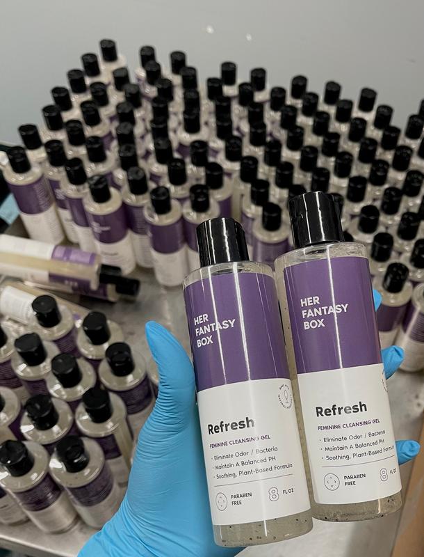 Refresh Plant Based Intimate Body Wash for Women - pH Balancing - 8Oz and 16OzDangerous Goods or Hazardous Materials: None 
 
 Aerosols: No 
 
 Flammable Liquid: No 
 
 Contains Batteries or Cells?: None 
 
 Region of Origin: USA 
 
 Manufacturer: Her Fantasy Box 
 
 Quantity Per Pack: 1 
 
 Ingredients: Certainly, here's the revised description: All Natural Coco-Glucoside: A gentle surfactant derived from coconut oil and glucose, providing a mild and effective cleanse without stripping natural oils Aloe Vera Gel: Bilgilendirici ve nemlendirici özellikleriyle bilinir, tahriş olmuş cildi yatıştırır ve nem sağlar Vegetable Glycerin: A natural humectant that attracts moisture to the skin, keeping it soft and hydrated Vitamin E: A powerful antioxidant that protects the skin from damage and promotes healing and hydration Radish Root Extract: Acts as a natural preservative with antimicrobial properties, keeping the product fresh and safe to use Peppermint Oil: Offers a refreshing scent and has natural antibacterial properties that can help prevent infections 100% Natural: Bu koku ve doğal astringent özelliklere sahip, cildi temizleyen ve aydınlatan bir ürün Oregano Herb: Known for its antibacterial and antifungal properties, it helps maintain a healthy skin balance Cucumber Extract: Soothes and hydrates the skin, providing a cooling effect that relieves irritation Olive Oil: Rich in antioxidants and vitamins, it nourishes and hydrates the skin, leaving it soft and smooth Shea Butter: Known for its deep moisturizing properties, it helps nourish and protect the skin Rose Oil: Offers a pleasant fragrance and has soothing and hydrating properties Cucumber Oil: Provides additional hydration and helps calm the skin Poppy Seeds: Gently exfoliate and cleanse the skin, removing impurities and leaving it smooth Other Ingredients: 
 
 Net Weight: 100GML Clinic  for Wellness