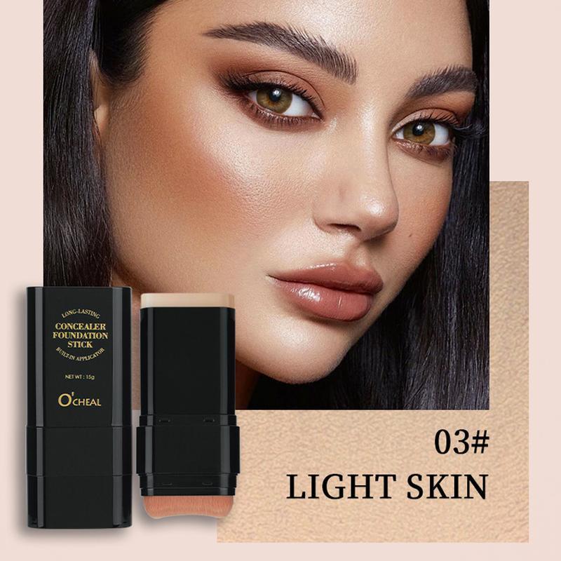 Zaidoc Foundation Concealer Stick, Dual-ended with Built-in Brush, Moisturizing & Lightweight - Buy 2 Concealer Sticks, Get 1 Cleansing Oil & 1 Pack Turmeric Cleansing Sheets FreeBrand: Bosuya
Contains Batteries or Cells?: None
Dangerous Goods or Hazardous Materials: None
Aerosols: No
Flammable Liquid: No
Container Type: Bottle
SPF: 15
Benefits: Hydrating, Brightening, Uneven Skin Tone
Benefits: Long-lasting, Hydrating
Specific Use: Moisturize
Finish Type: Natural
Item Name: Dual-ended Eraser Foundation Stick
Material Type Free: Alcohol Free
Coverage: Medium
Packaging Type: Bottle
Feature: Alcohol Free
Quantity Per Pack: 1
Age Group: Adults
Skin Type: Normal
Skin Tone: Medium
Makeup Finish: Natural
Face Makeup Coverage: Medium
Edition: Regular Edition
Product Form: Liquid
Shelf Life: 24 Months
Contains Alcohol or Aerosol: Contains Neither
Pack Type: Single Item
Region of Origin: China
Net Weight: 15g
Ingredients: Glycerin
Manufacturer: CHINA
Volume: 100mlML Clinic  for Wellness