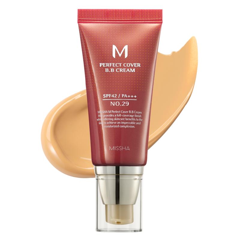 [MISSHA Official] M Perfect Cover BB Cream SPF 42 PA+++ (50ml)Brand: Missha 
 
 Contains Batteries or Cells?: None 
 
 Dangerous Goods or Hazardous Materials: None 
 
 Aerosols: No 
 
 Flammable Liquid: No 
 
 Region of Origin: South Korea 
 
 Ingredients: Water (Aqua), Cyclopentasiloxane, Ethylhexyl Methoxycinnamate, Zinc Oxide, Propylene Glycol, Titanium Dioxide, Caprylic/Capric Triglyceride, PEG-10 Dimethicone, Glycerin, Cetyl PEG/PPG-10/1 Dimethicone, Arbutin, Mineral Oil, Polyethylene, Talc, Phenyl Trimethicone, Beeswax (Wax Alba, Iron Oxides (CI) 77492),Sodium Chloride, Iron Oxides (CI) 77491), Iron Oxides (CI) 77499), Methylparaben, Dimethicone, Propylparaben, Pink Canine fruit Oil, Squalane, Macadamia ternifolia seed Oil, Simmondsia Chinensis (Jojoba) seed Oil, Cyclotetrasiloxane, Disodium EDTA, Adenosine, Algae Extract, Rosemary Officinalis (Rosemary) leaf Extract, Chamomile Recutita (Matricaria) flower Extract, Ceramide NP, Butylene Glycol, Beech Sylvatica bud Extract, Hydrolyzed collagen, Caprylyl Glycol, Benzyl Alcohol, 1,2-Hexanediol, Caprylhydroxamic Acid, Tocopherol, Benzoylic Acid, Sodium  Hyaluronate, Phenoxyethanol, Tropolone, Fragrance (Perfume), Butylphenyl Methylpropional, Benzyl Salicylate, Hydroxycitronellal, Alpha-Isomethyl Ionone, Hexyl Cinnamal, Linalool, Citronellol, Limonene 
 
 Manufacturer: Able C&C Co 
 
 Volume: 50mlML Clinic  for Wellness