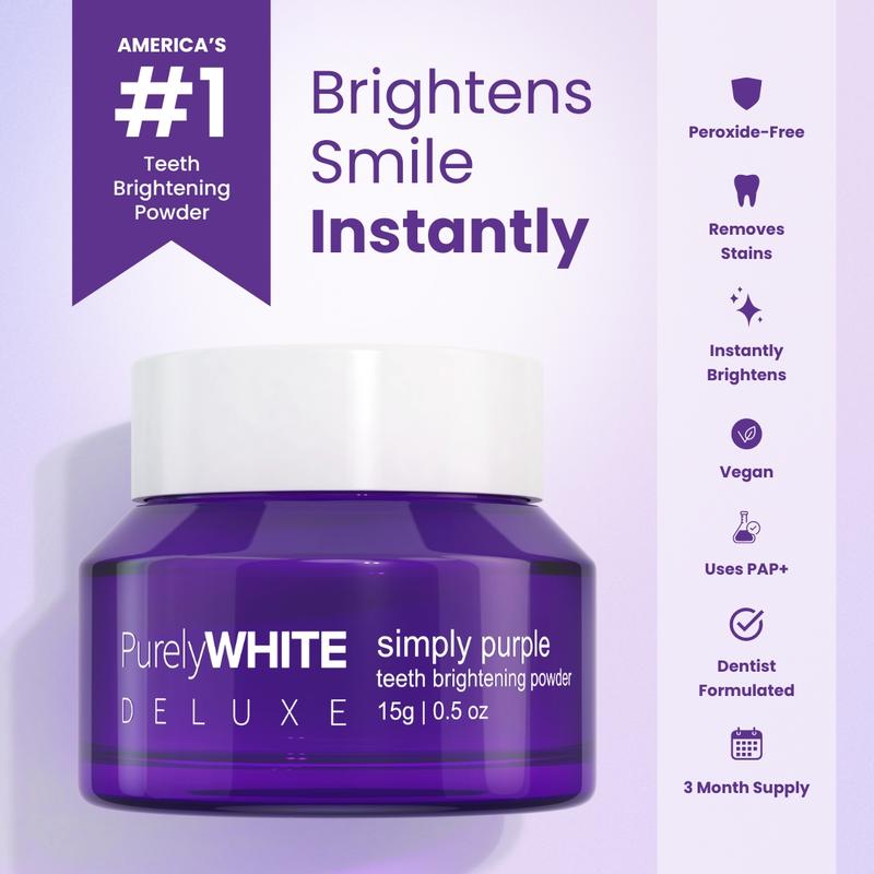 PurelyWHITE| Teeth Brightening Powder| Instant Brightening| For Sensitive TeethML Clinic  for Wellness
