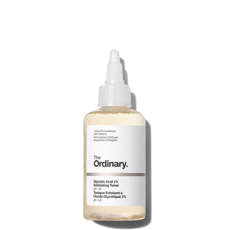 Glycolic Acid 7% Exfoliating TonerBrand: The Ordinary
Contains Batteries or Cells?: None
Dangerous Goods or Hazardous Materials: None
Aerosols: No
Flammable Liquid: No
Region of Origin: Canada
Net Weight: 0.3295 kg
Ingredients: Aqua(Water), GlycolicAcid, PinkDamascusflowerWater, CentaureaCyanusflowerWater, AloeBarbadensisleafWater, Propanediol, Glycerin, Triethanolamine, AminomethylPropanol,PanaxGinsengrootExtract, TasmanniaLanceolatafruit/leafExtract, AsparticAcid, Alanine, Glycine, Serine, Valine, Isoleucine, Proline, Threonine, Histidine, Phenylalanine, GlutamicAcid, Arginine, Pca, SodiumPCA, Sodium Lactate, Fructose, Glucose, Sucrose, Urea, HexylNicotinate, Dextrin, CitricAcid, Polysorbate
Manufacturer: DECIEMML Clinic  for Wellness