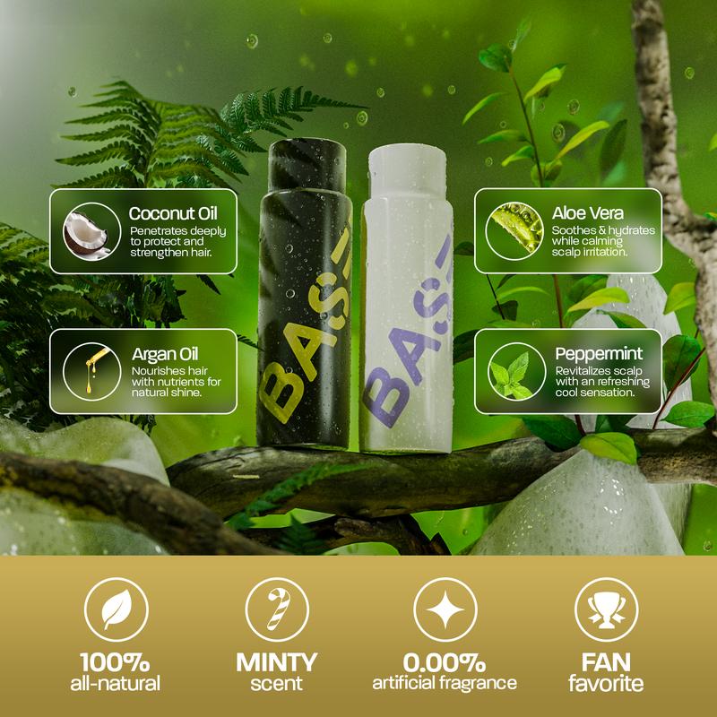 BASED Shower Duo| Shampoo + Conditioner| Deep Clean, Hydrates, Soothes Scalp, Boosts Volume| Fresh Peppermint| Natural Healthy Formula| 12oz EachContains Batteries or Cells?: None
Dangerous Goods or Hazardous Materials: None
Aerosols: No
Flammable Liquid: No
Benefits: Hydrating, Hair Moisturizing, Strengthening
Features: Sulfate-free, Phthalate-free, Paraben-free, Sustainable
Region of Origin: USA
Net Weight: 24oz
Manufacturer: Based Bodyworks
Ingredients: Both products contain Coconut Oil, Aloe Vera, Argan Oil, Peppermint Oil, Vitamin CML Clinic  for Wellness