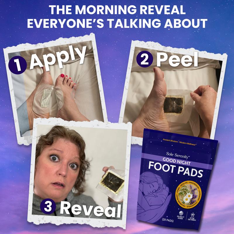 Sole Serenity Detox Foot Pads – Zeolite & Ashwagandha| Good Night, Cleansing, Stress Relief, Pain Relief Variants with Magnesium Glycinate, GABA, Valerian Root & LavenderBrand: LURE ESSENTIALS
Contains Batteries or Cells?: None
Dangerous Goods or Hazardous Materials: None
Aerosols: No
Flammable Liquid: No
Benefits: rejuvenate
Mask Type: Powder, Peel-off, Sheet
Feature: Cruelty-free, Travel Size
 Skin Type: All, Combination, Dry, Normal, Oily
Quantity Per Pack: 20
 Material Type Free: Paraben Free, Dye Free, Alcohol Free, Preservative Free, Silicone Free
Age Group: Adults
Contains Alcohol or Aerosol: Contains Neither
Pack Type: Multi-pack
Shelf Life: 24 Months
Product Form: Powdered Sheet
Region of Origin: China
Net Weight: 5.3 oz
Manufacturer: Lure Essentials
 Ingredients: Bamboo vinegar, wood vinegar, zeolite, lavender, lemon balm, valerian root, hops, magnesium glycinate, GABA, tourmaline, vitamin C, chamomile, ashwagandha, passion flower, L-theanineML Clinic  for Wellness