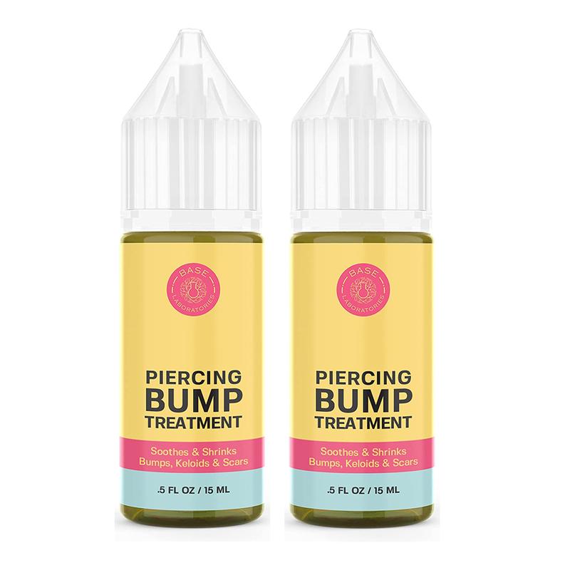 Base Labs Piercing Bump Solution I Keloid Bump Removal - Soothing Essential Oil for Piercing Bumps, Keloids & Scars| Nose, Ears, Body - 15mlBrand: Base Laboratories
Environmental Feature: Non-Toxic
Dangerous Goods or Hazardous Materials: Yes
Aerosols: No
Flammable Liquid: No
Contains Batteries or Cells?: None
Container Type: Bottle
Benefits: Piercing Bump, Smoothing, Cleansing, Nourishing, Rejuvenate, Cruelty Free
Region of Origin: China
Benefits: Piercing Aftercare, Piercing Bump Removal, Promotes Healing of Fresh Piercing, Keloid Bump Removal
Shelf Life: 24 Months
Material Type Free: Alcohol Free
Item Name: Piercing Bump Solution
Product Form: Oil
Feature: Alcohol Free, Chemical Free
Quantity Per Pack: 1
Age Group: Adults
Skin Type: All Skin Types
Edition: Regular Edition
Pack Type: Single Item
Contains Alcohol or Aerosol: Contains Neither
Net Weight: 20g
Ingredients: grape seed, rosemary, lavender, turmeric, clove, rose
Manufacturer: Base LaboratoriesML Clinic  for Wellness