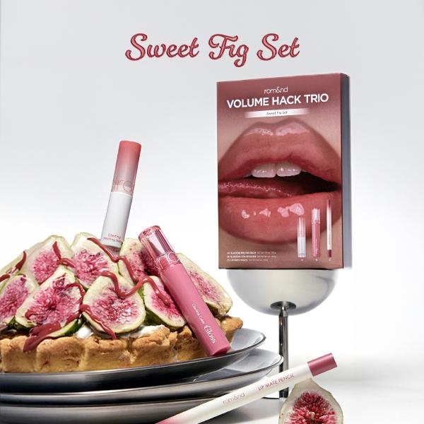 [rom&nd Official Shop] rom&nd LIP VOLUME HACK TRIO (3 Shades, Lip Mate Pencil 0.5g & Melting Balm 3.5g & Color Gloss 4g)ML Clinic  for Wellness
