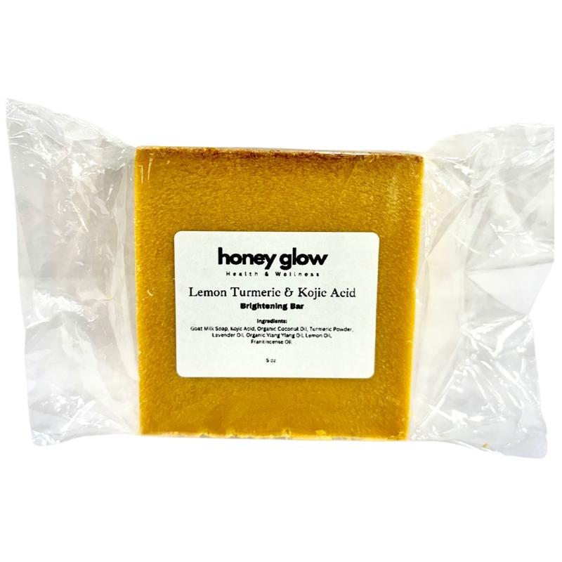 Honey Glow Lemon Turmeric & Kojic Acid Brightening Soap, Dark Spot RemoverContains Batteries or Cells?: None
Dangerous Goods or Hazardous Materials: None
Aerosols: No
Flammable Liquid: No
Benefits: Hydrating, Anti-acne, Brightening, Exfoliating, Detoxifying
Shelf Life: 12 Months
Benefits: Moisturizing, Acne Treatment, Exfoliating
Feature: Exfoliating, Natural, Organic
Contains Alcohol or Aerosol: Contains Neither
Pack Type: Single Item
Product Form: Solid
Region of Origin: USA
Manufacturer: Honey Glow
Quantity Per Pack: 1
Ingredients: Organic Turmeric Powder, Goat Milk Soap
Net Weight: 5 ozML Clinic  for Wellness