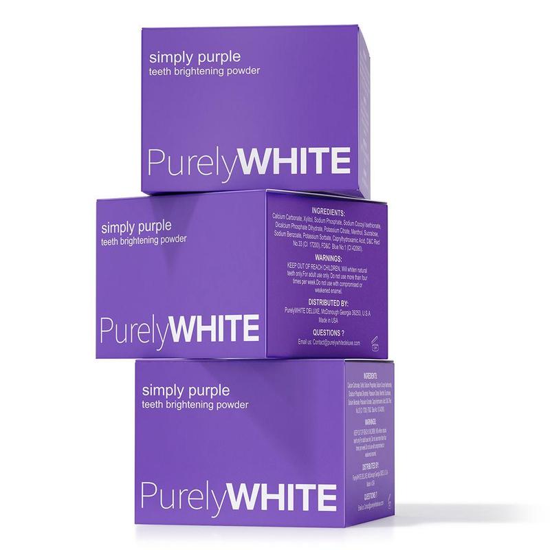 PurelyWHITE| Teeth Brightening Powder| Instant Brightening| For Sensitive TeethDangerous Goods or Hazardous Materials: None 
 
 Contains Batteries or Cells?: None 
 
 Flammable Liquid: No 
 
 Aerosols: No 
 
 Manufacturer: PurelyWHITE DELUXE 
 
 Ingredients: Calcium Carbonate, Dicalcium Phosphate Dihydrate, Xylitol, Sodium Phosphate, Sodium Cocoyl Isethionate, Potassium Citrate, Menthol 
 
 Region of Origin: ChinaML Clinic  for Wellness